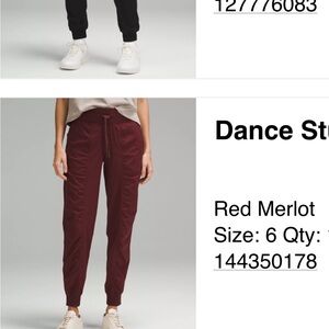lululemon athletica Red Merlot Joggers